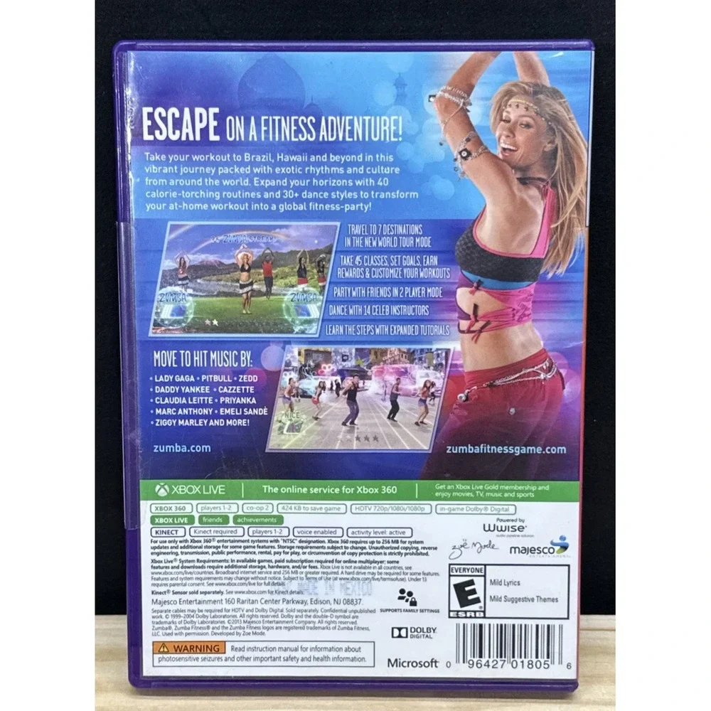 Zumba Fitness World Party, Microsoft XBOX 360, 2014, KINECT, Open-Looks‎ New
